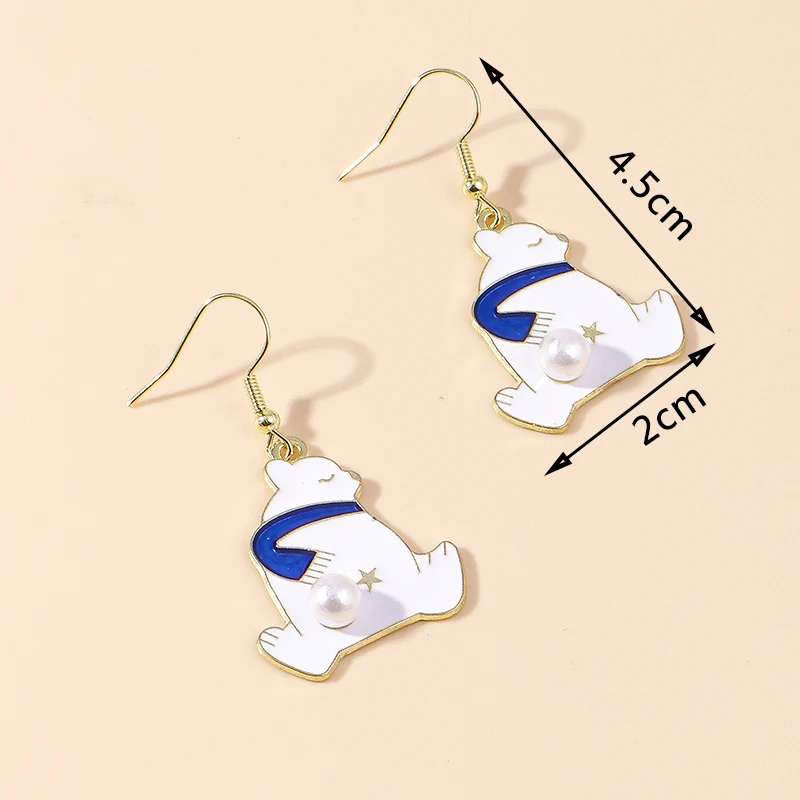 Aihua Cute Enamel Animals Earrings Lovely Cat Paw Duck Unicorn Panda Drop Earring for Women Girls Birthday Gifts Party Jewelry – Detail 11