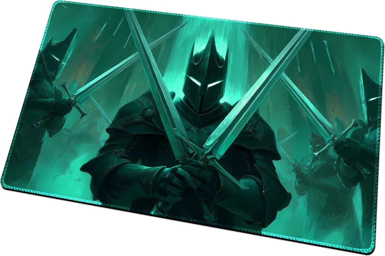 Blue Spirit Mage TCG Play Mat Durable Smooth Tabletop Deskpad Party Gathering Card Game Mat Non-slip Keyboard PC Game Mouse Pad