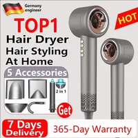 Professional 1600W Negative ions Leafless Hair Dryer Leafless Xiao Hair Dryer Mi Hot/ Cold Blow Dryer Powerful Wind High Speed