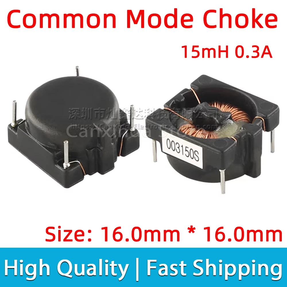 2pcs Common Mode Choke Coil Inductor Inductance 15mH 0.3A Switching Power Supply Filter Magnetic Ring DIP CH003150SG2 003150S