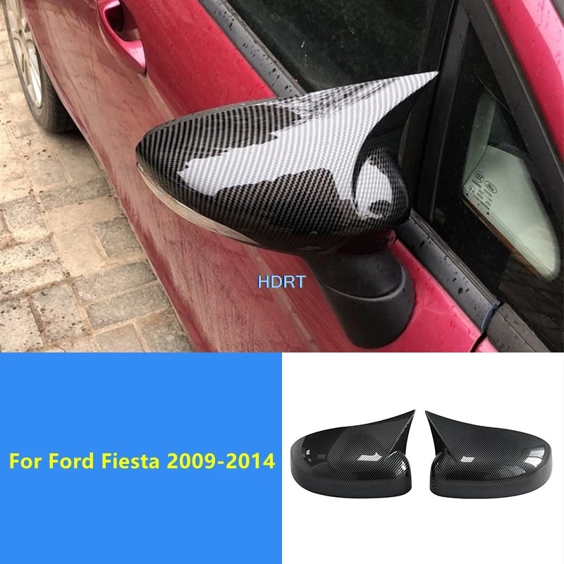 

For Ford Fiesta 2009-2014 Car Styling Rear View Mirror Cover Side Reverse Mirror Shell Frame Protector Decoration Accessories