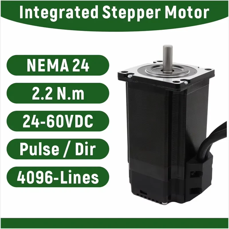 for 60mm NEMA 24 Hybrid Closed Loop Stepper Motor Driver Integrated 2.2Nm 24-60VDC Pulse Control