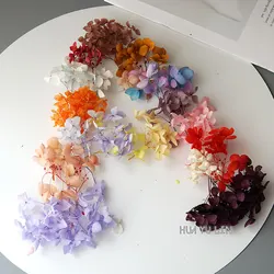 アイアンナアジサイ乾燥花の乾燥した花の形をしたDIYイヤリングとガッタパーチャ樹脂の家の装飾のための香りのキャンドル素材