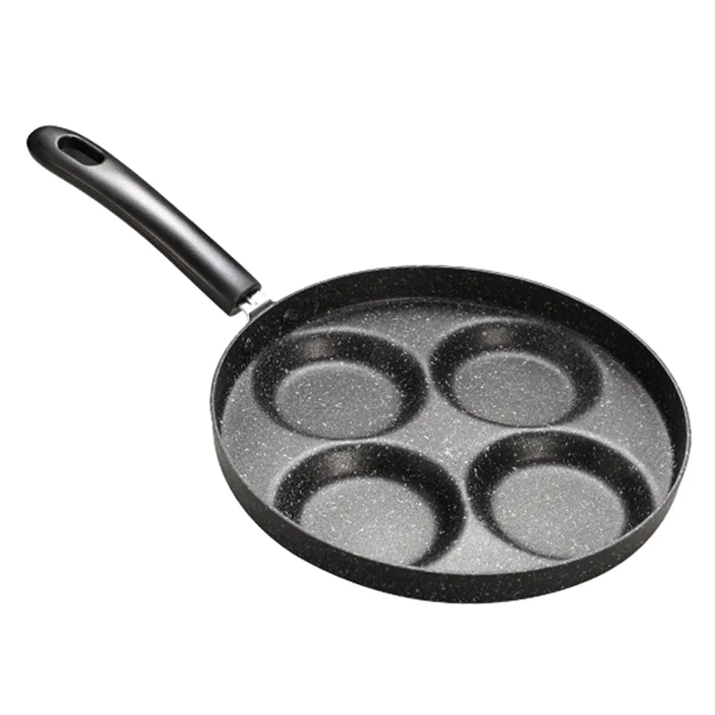 4 Cup Mini Nonstick Frying Pan Omelette Pan Cooking Tool Egg Cooker for Pancakes Sliders Crepes 4 Cup Egg Cooker
