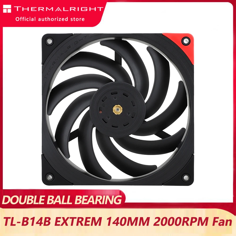 Thermalright TL-B14B EXTREM 140mm Fan 2000RPM Quiet 4PIN PWM Heatsink Dual Ball Bearing Performance PC CPU Cooler Replaces Fans