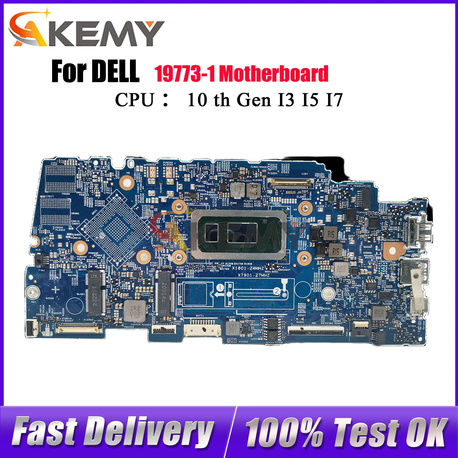 

For Dell Inspiron Vostro 5300 with i3 i5 i7 CPU Motherboard 19773-1 0X4C7V 00HTT8 0XHCN2 0V499Y 100% Fully Tested