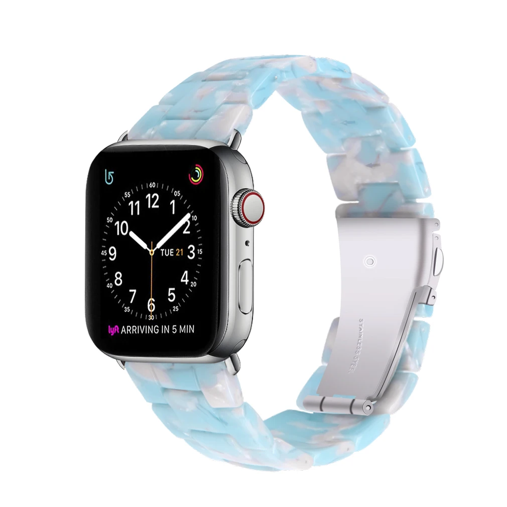애플워치 레진 스트랩 38mm 49mm 41mm 45mm 46mm 42mm 44mm 40mm 여성용 팔찌 iWatch 시리즈10 8 9 7 6 5 4 손목밴드
