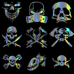 Fashion Skull Series Car Sticker Vinyl Reflective Funny Stickers on Auto 3D Motorcycle Moto Stickers and Decals Car Styling