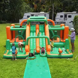 Inflatable castle indoor/outdoor Oxford cloth thick material 420D+840D inflatable trampoline inflatable slide castle