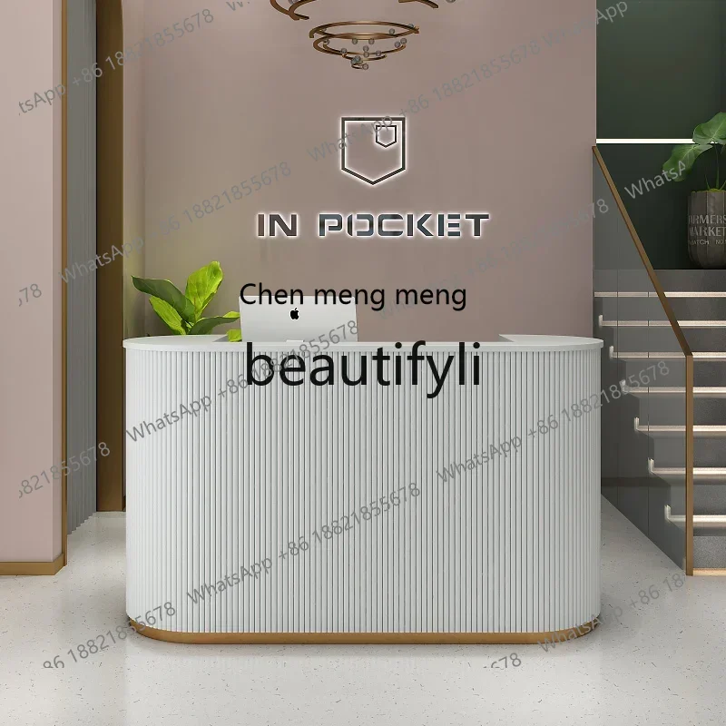 

C45 Beauty salon checkout page Clothing store counter Small bar hairdresser Arc front desk