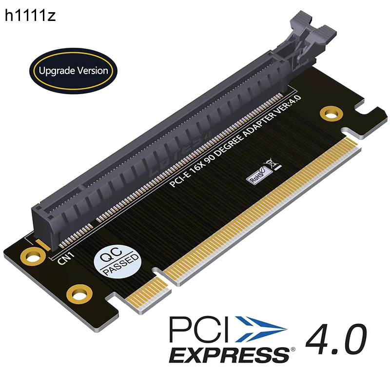 Alta velocidade PCI Express Adapter para 1U 2U Servidor, 4.0 16X Riser Card, Slot PCI-E para PCI-E 16X, Conectores de 90 Graus, Conversor