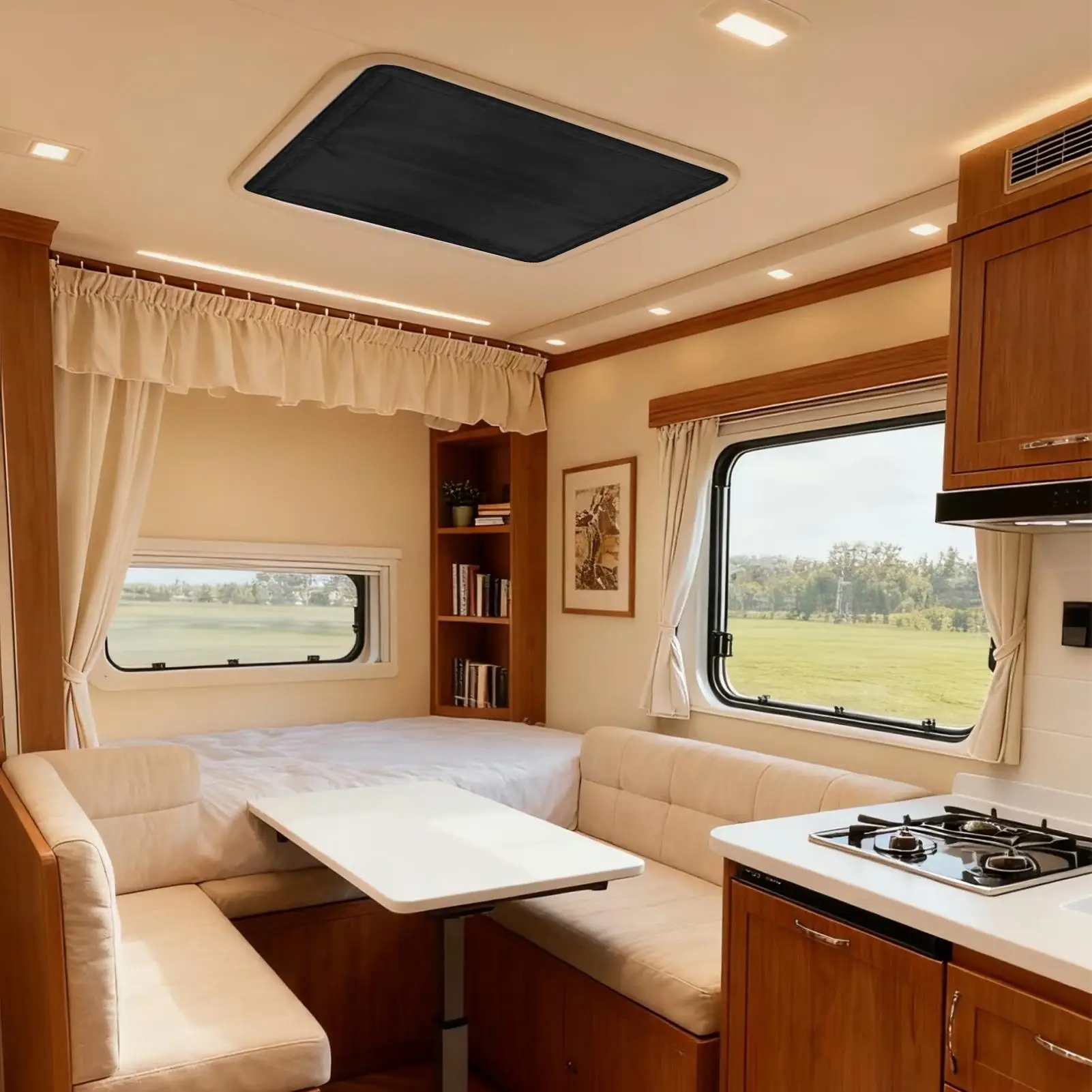 RV Vent Cover H UV Block No Drilling Shade For Rv Roof Vent For Women Men Adults Teens Senior Outdoor Camping Traveling Road