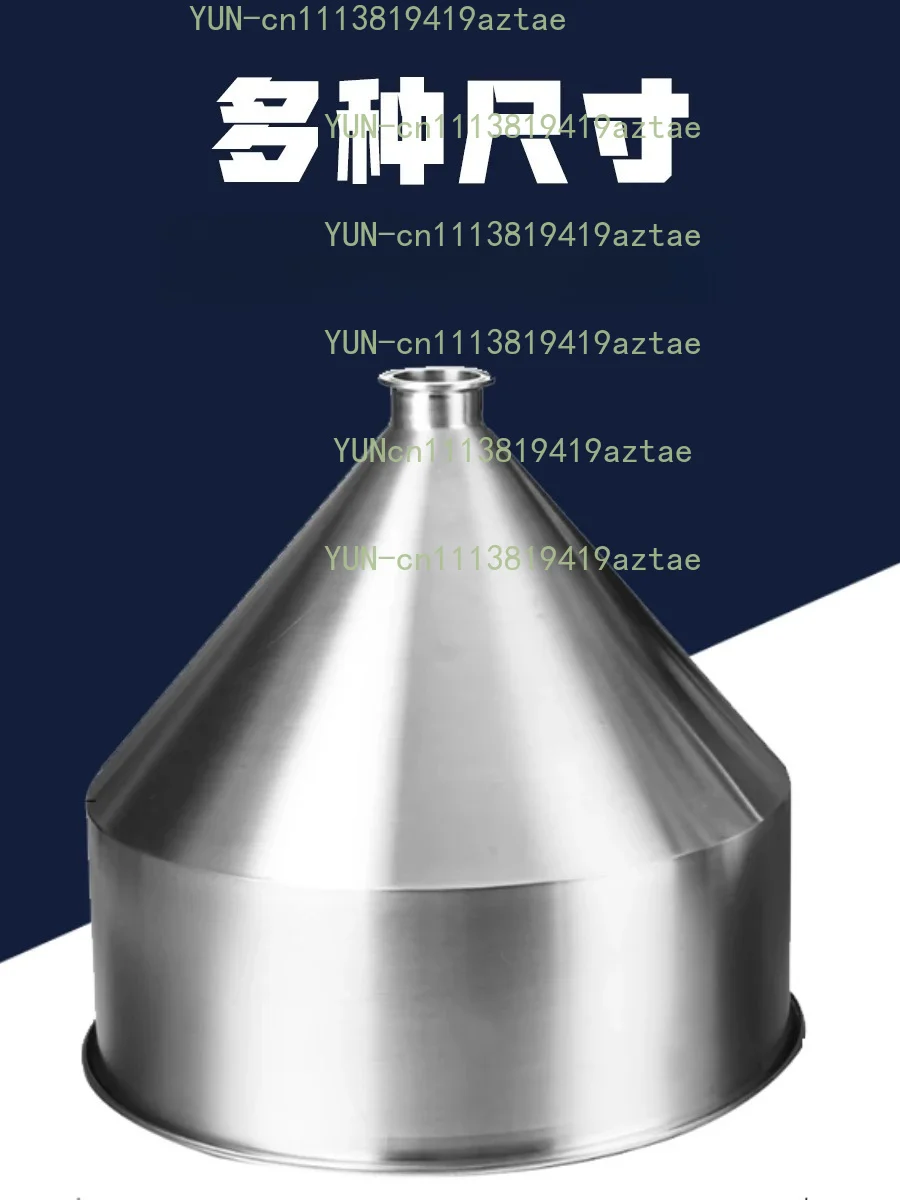 extra thick 304 food grade stainless steel large diameter funnel food machinery hopper customization