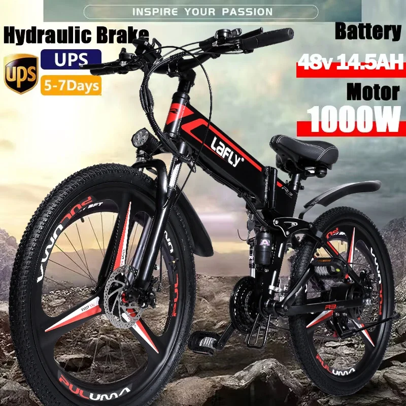 Ride In Style With Lafly R3 1000W Foldable Electric Mountain Bike 