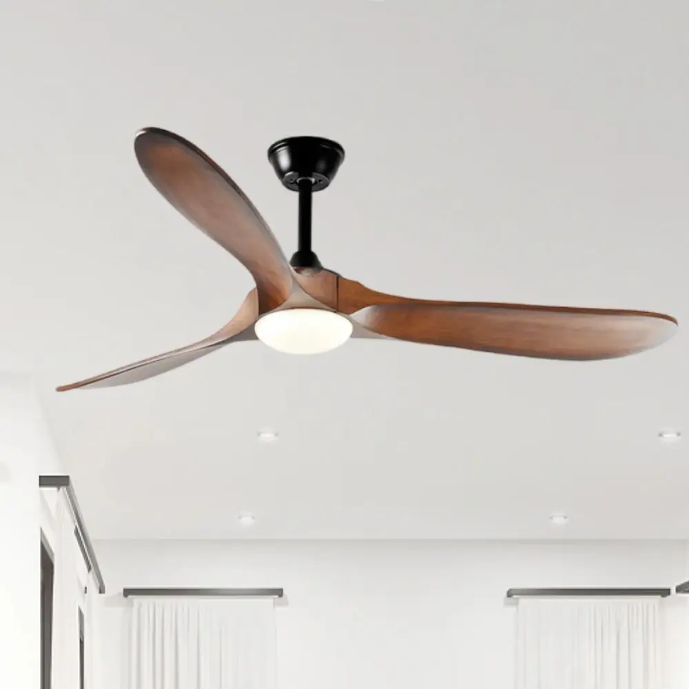 88 Inch Large Ceiling Fan With Remote Control DC Motor Reverse Wood Blades Fans Lighting High Quanlity Design Wooden Fans Light