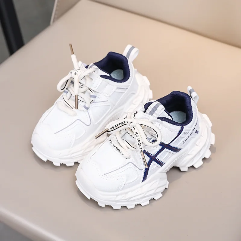 2026 Children Sport Shoes Spring Autumn Kids Sneakers Soft Breathable Mesh Shoes Boys Girls Lace-up Running Shoes Gray, Black - view 4