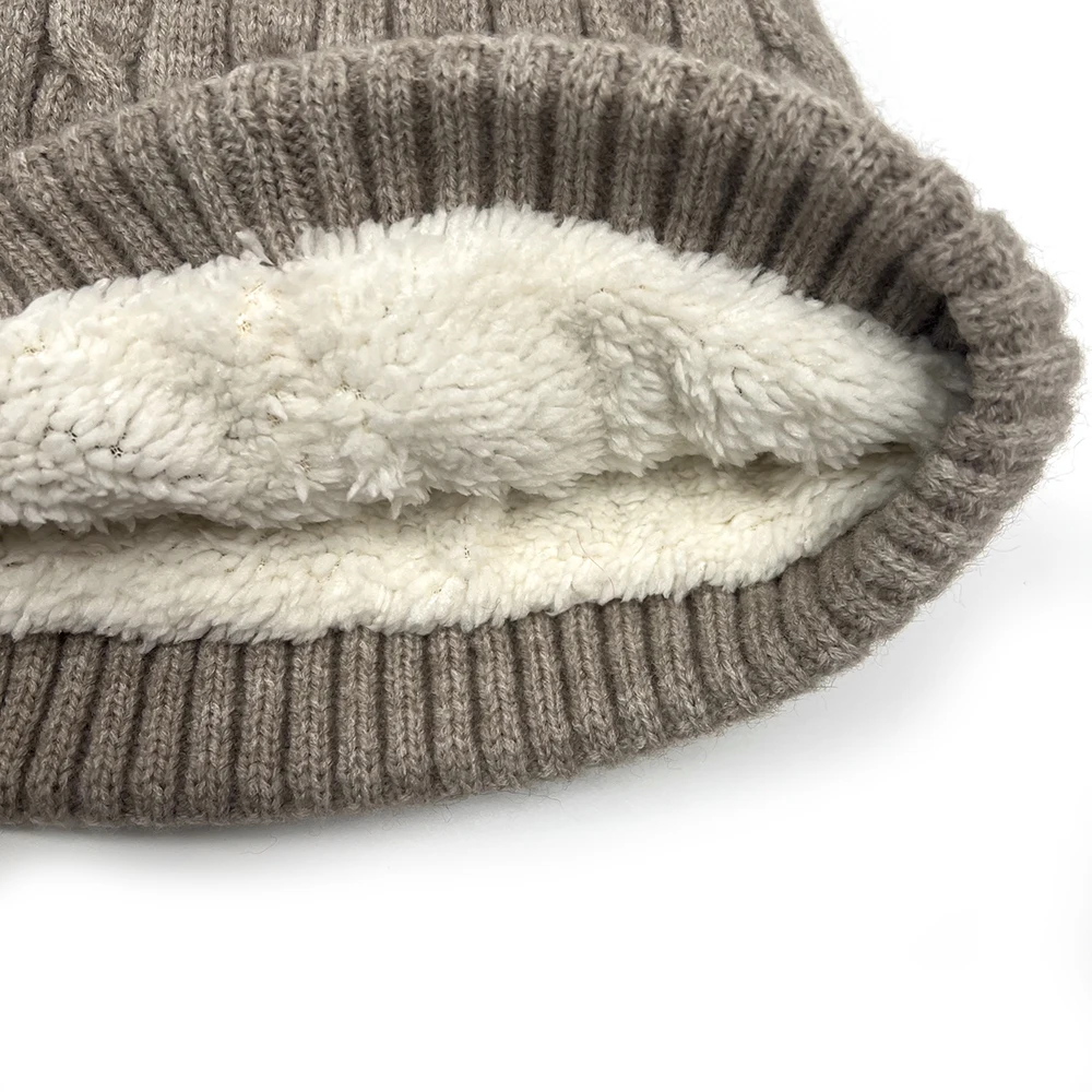 JANEFUR sarung tangan 3 In 1 wanita, Set tudung syal wol hangat 2024 untuk musim dingin