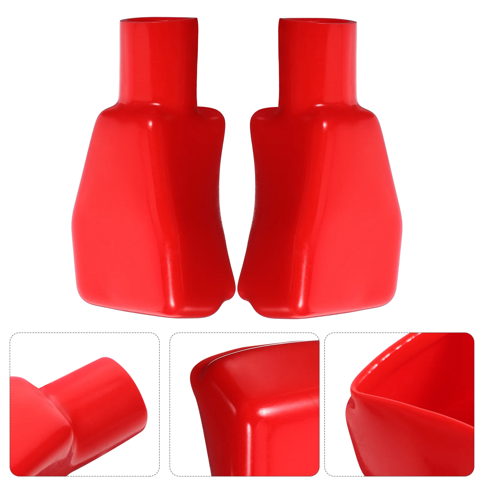 2 PCS Protector Caps Batteries Car Terminal Cover Protective Post Covers Red Top Style