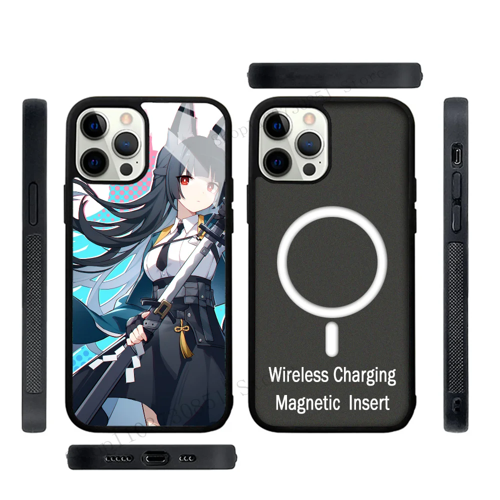 Game Anime Zenless Zone Zero Hoshimi Miyabi Phone Case Strong Magnetic For IPhone 15 14 13 Pro Max 11 12 Mini Alex Mirror For