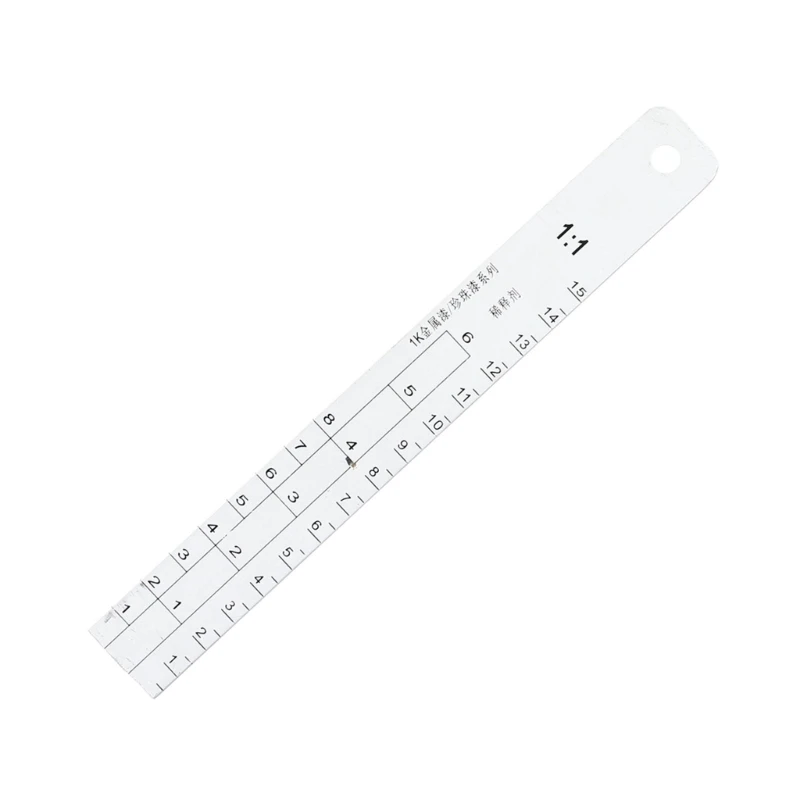 652F Paint Mixing Ruler Scale Paint Mixing Ruler Standard Steel Painting Mixing Tool Car Paint Ruler Paint Measuring Tool