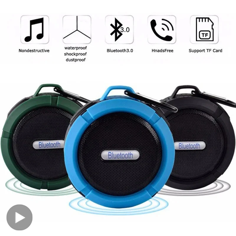 À prova dwireless água sem fio portátil caixa de som bluetooth alto-falante música caixa de som para mini subwoofer blootooth carro automotivo bocina