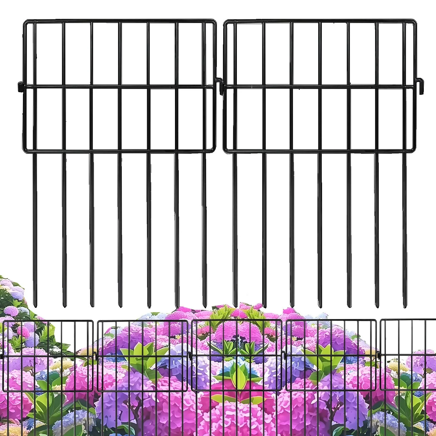 

20 Pack Decorative Garden Fence 17in x21.6ft Rustproof Metal No Dig Fence Animal