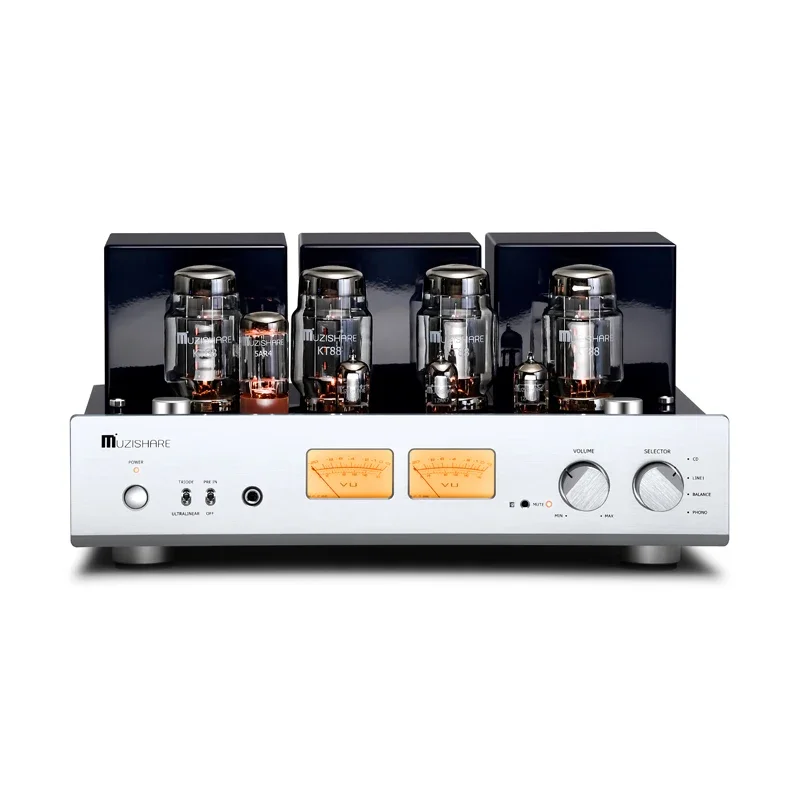 X7 Integrated Vacuum Tube Amplifier KT88x4 AB1 Push-pull Amplifier 25~45W Switch 110V/220V Electronic Tube Power Amplifier