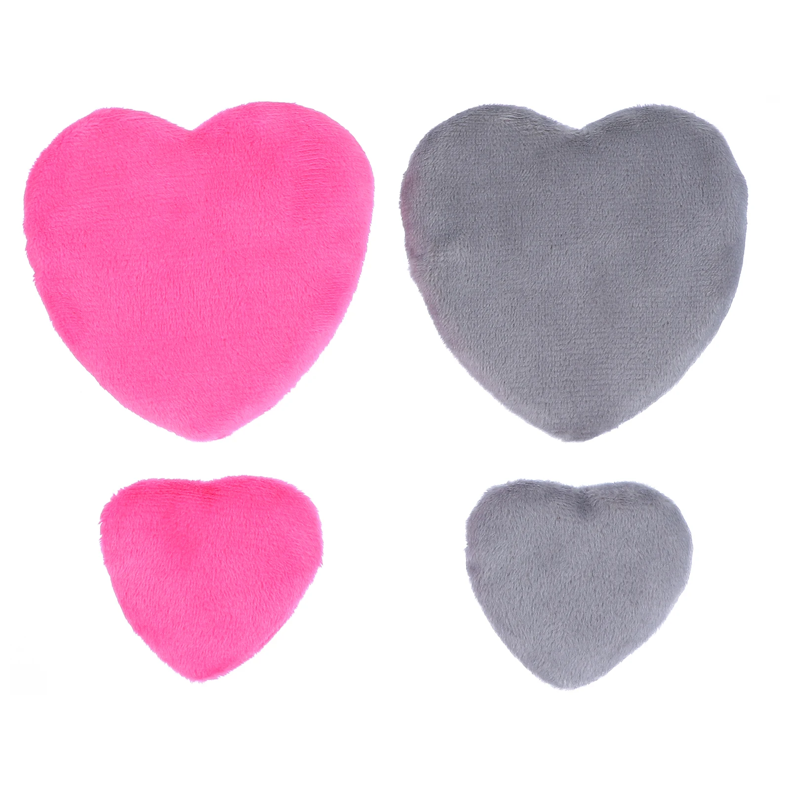 4 pezzi di cotone a forma di cuore soffio in polvere spugna per trucco in poliestere salvietta per il viso corpo minerale sciolto finitura naturale per il viso