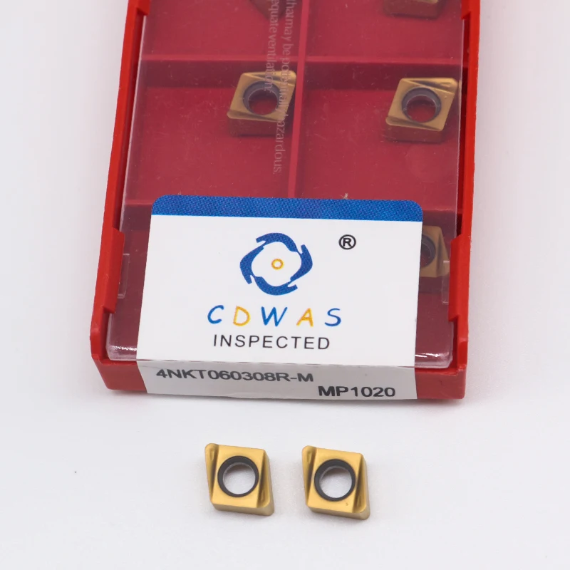 

10 шт. 4NKT 060308 R M MP1020 Твердосплавные пластины с ЧПУ, двусторонние фрезы с быстрой подачей, обработка стали