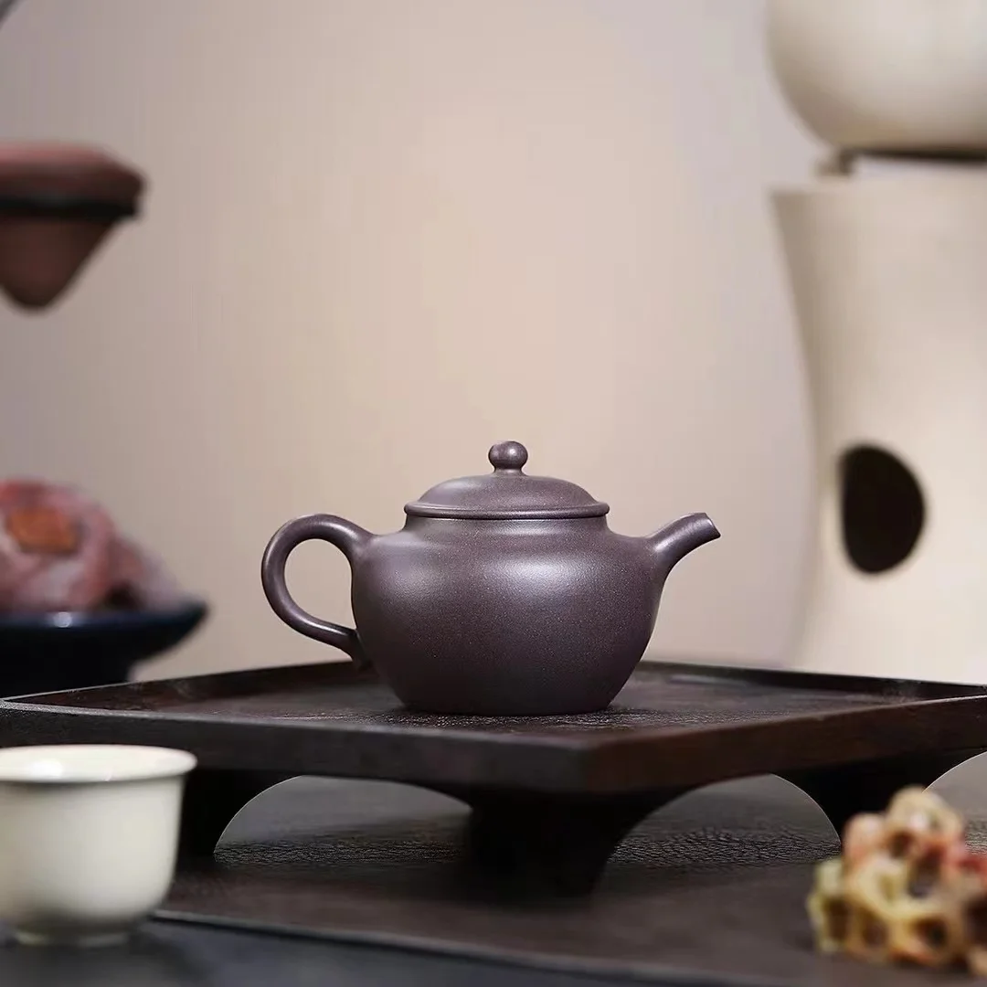 150cc Eggshell Yixing Zisha Purple Clay TianqingNi Huang Shaotian Handmade Lianzi Teapot