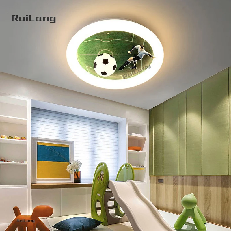 Kids Room Ceiling Light Football Lamp for Baby Bedroom Boys Room Ceiling Light Soccer Cute Cool Decor Children Chandelier Lamp