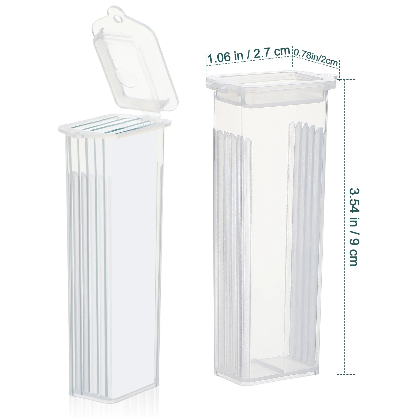 50pcs Plastic For Pathological Sections Microscope Glass Slides Holder Cuboid Section Box Laboratory Tool Individual