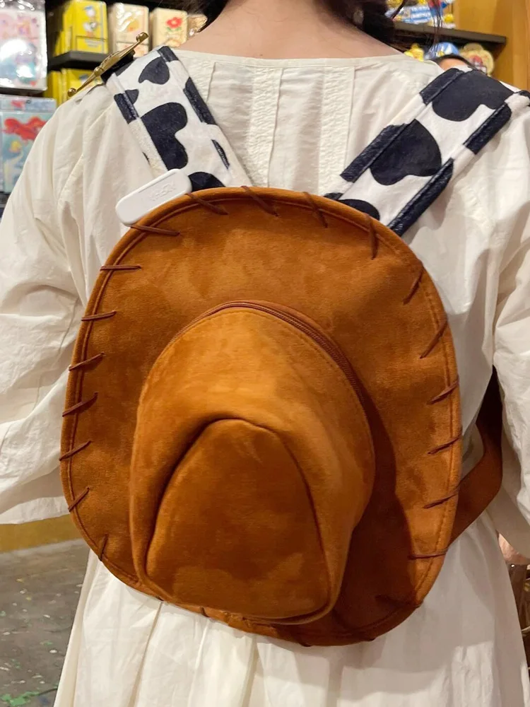 Cartoon Creatieve Woody Hat Design Rugzak Leuke Retro Stijl Student Rugzak Verjaardagscadeau