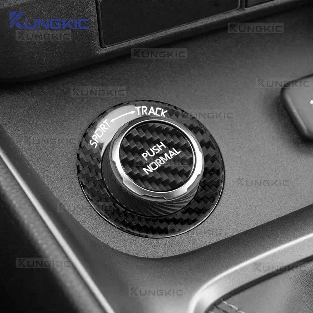 For Toyota GR Yaris 2020 2021 2022 2023 2024 LHD RHD MT AT Interior Accessories Real Hard Carbon Fiber Drive Mode Knob Trim