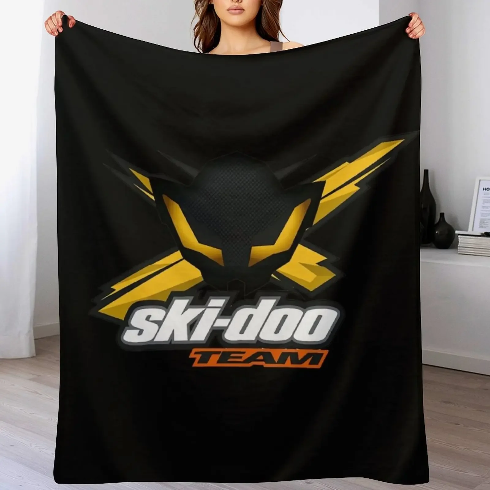 

Ski-Doo Team Logo Throw Blanket Cute Plaid Kid'S blankets ands Luxury Brand Blankets