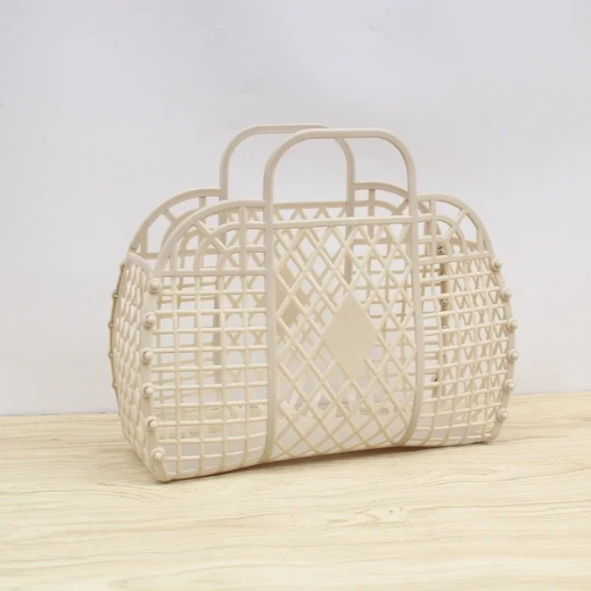 Detachable Shower Plastic Bath Bathroom Hollow Wash Storage Shopping Basket Home Storage Organization