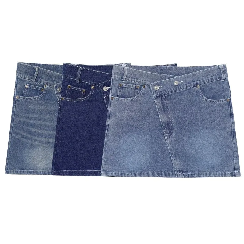 

TRAFZR Jeans Skirt Vintage Harajuku Y2k Skirts for Women Women's Mini Denim Wrap Summer High Waist Female Sexy Short