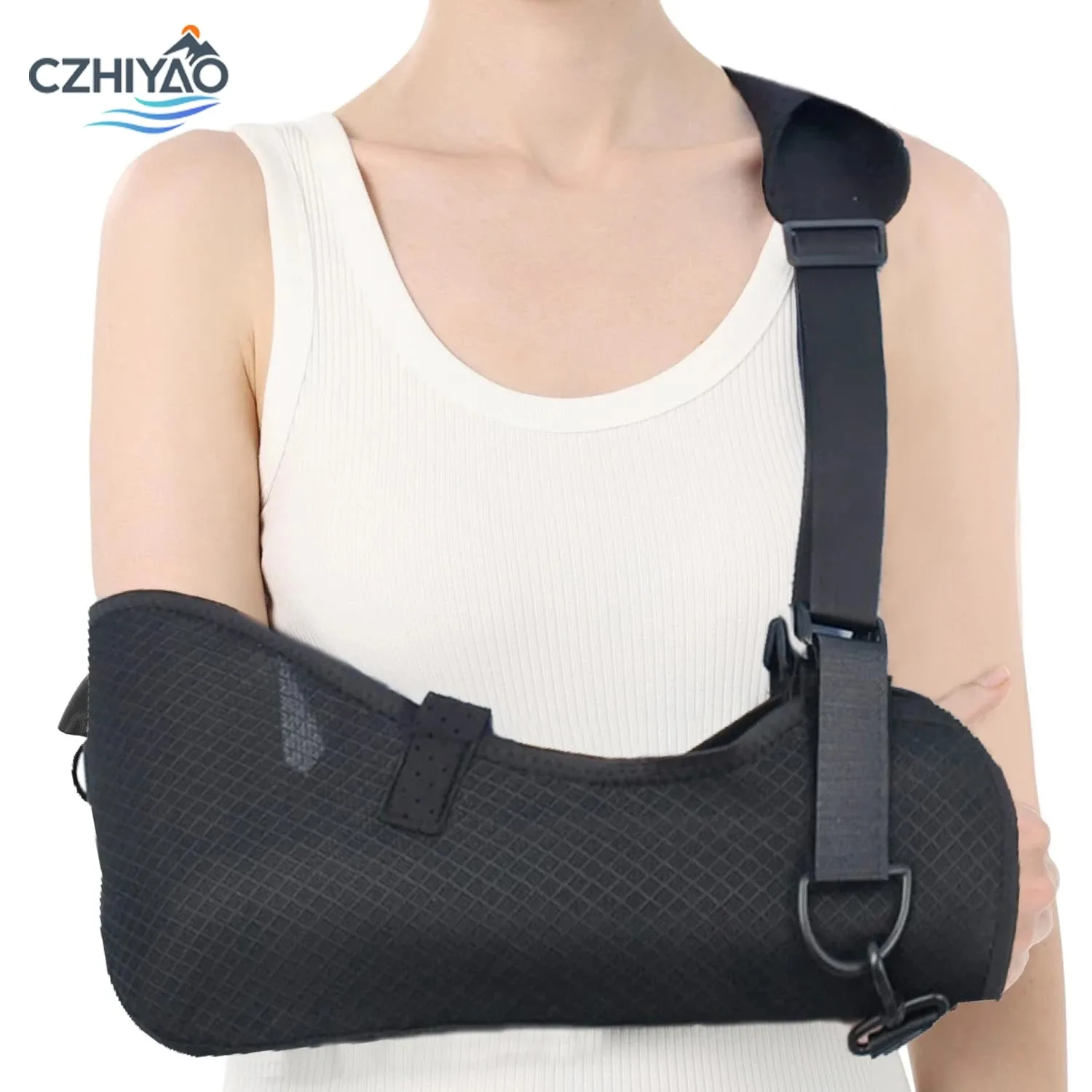 

CZHIYAO Supregear Arm Sling Lightweight Adjustable Mesh Shoulder Immobilizer for Injury Broken Fractured Bones Left Right Arm