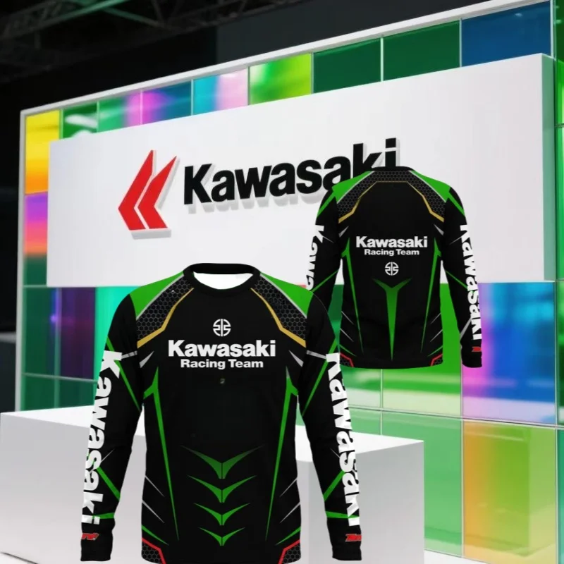 

Kawasak Summer Outdoor Quick Drying Breathable i Long Sleeved Shirt, Thin Design, Comfortable Riding Motorcycle, Long Sleeved