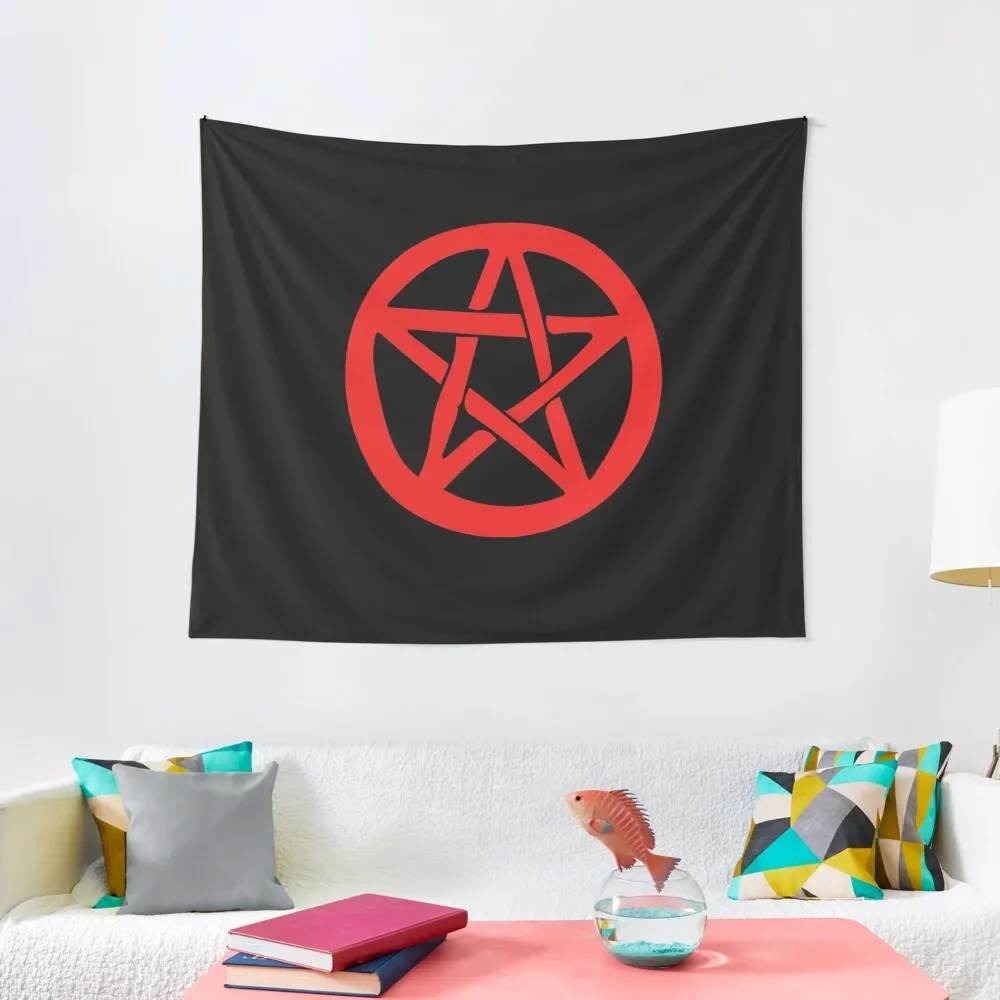 

Red Pentagram Tapestry Room Aesthetic Room Decorator Wallpapers Home Decor Tapestry