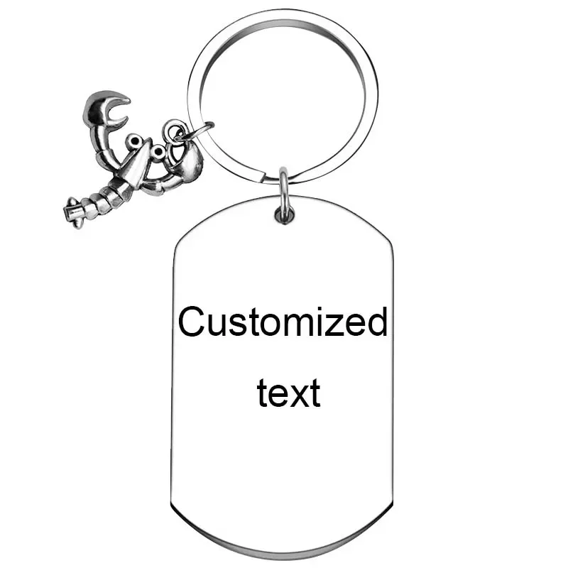 

Personalized Custom Keychain lobster Valentine's gifts Key chain couple lover key rings