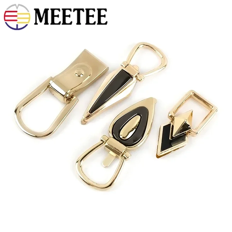 4/10Pcs Bag Side Clip Buckle 17-22mm Metal Handbag Connector Clasp Strap Chain Hanger Hook Luggage Belt DIY Hardware Accessories