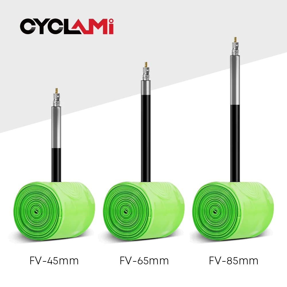 CYCLAMI TPU Material Ultralight Bike Inner Tube 700C 18 32 Road MTB Bicycle Tire 45 65 mm Length French Valve Tyre Repair Tools