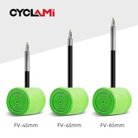 CYCLAMI Material TPU tubo interior de bicicleta ultraligero 700C 18 32 neumático de bicicleta de montaña de carretera 45 65 mm de longitud herramientas de reparación de neumáticos de válvula francesa