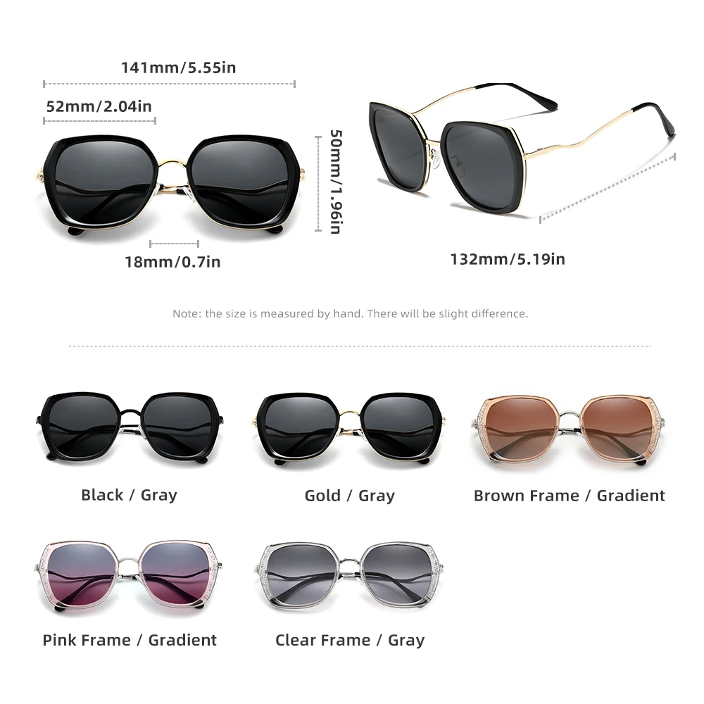 نظارات شمسية نسائية مستقطبة فاخرة بعناية بعدسات متدرجة نظارات شمسية ماركة lrest نظارات حماية العين