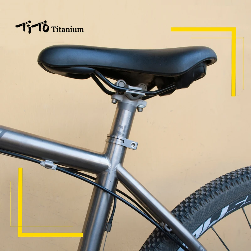 TiTo Bike MTB Mountain titanium Bike seat post Road Bicycle titanium seatpost clamps 34.9mm/31.6mm titanium alloy Seat tube clip