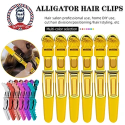6pcs/Lot Plastic Alligator Hair Clips Hairdressing Clamps Claw Section Barber Styling Tools for Salon Hairpin Accessories