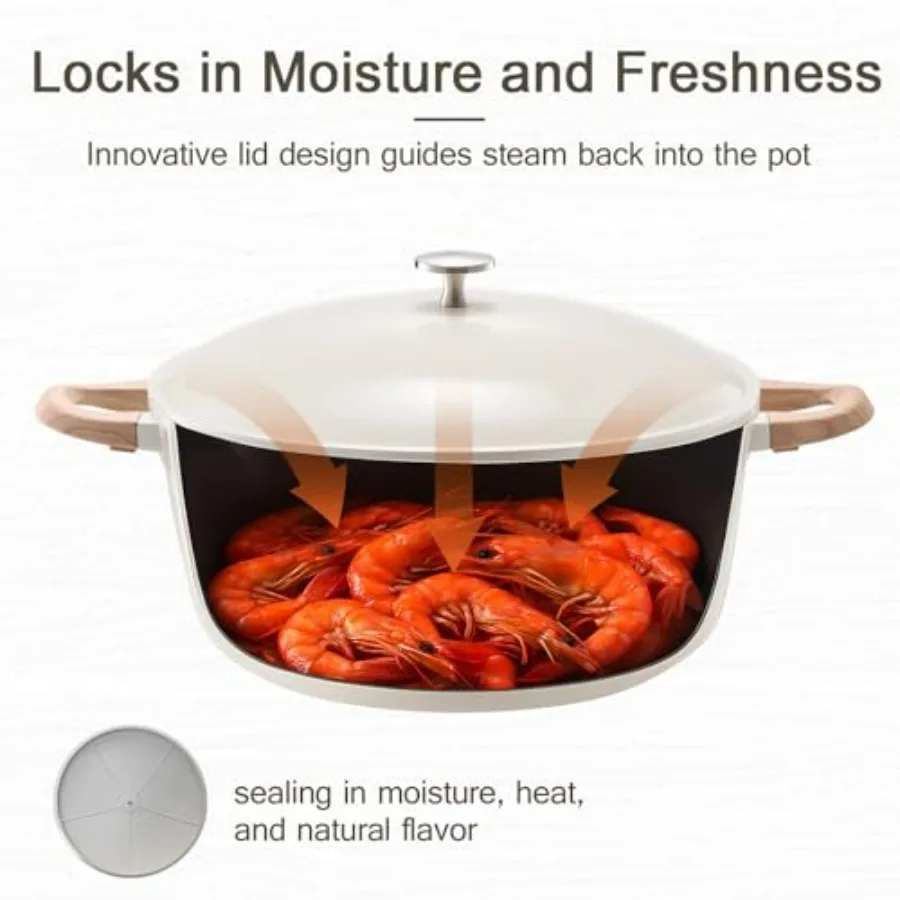 طقم أواني ومقالي مكون من 21 قطعة مع غطاء من الألومنيوم، أطقم أواني طهي من السيراميك غير لاصقة، أواني طهي غير لاصقة مع قلي