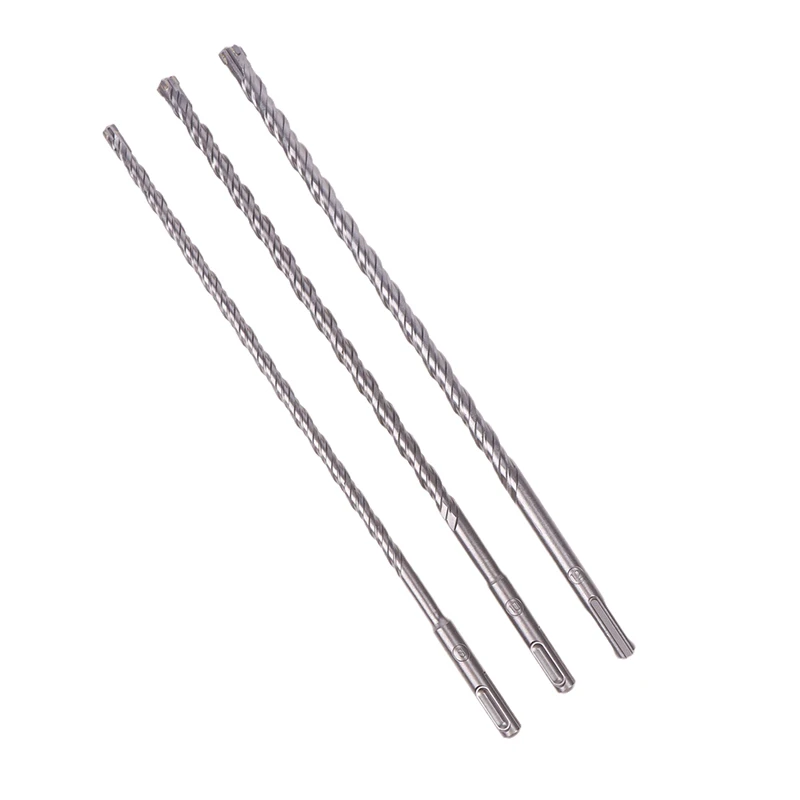 Foret Masculant SDS Plus, Tige pour Marteau Électrique, Carbure de Tungstène, Pointe Croisée, Diamètre de 8 à 12mm, 310mm de Long, 1PC