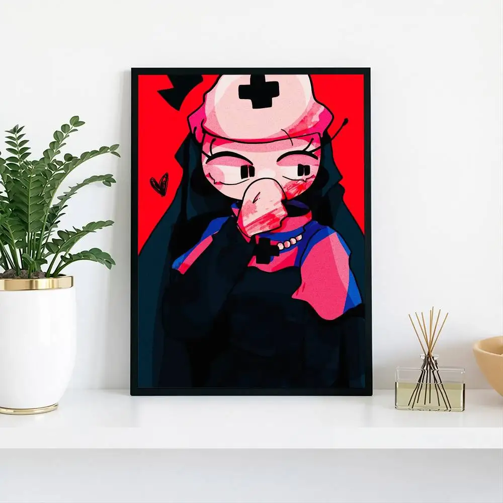Friday Night Funkin Taki  Poster Waterproof Wall Art Sticker For Bar Living Room Vintage Decor High Quality Print Gift